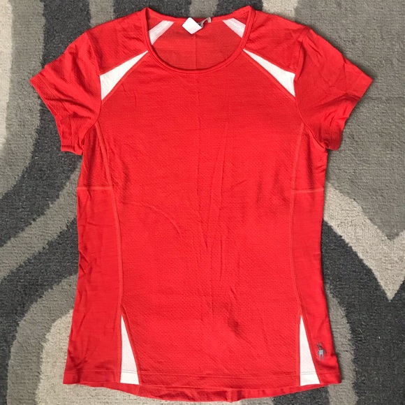 SMARTWOOL RED CYCLING WOOL WICKENING WITH BACK POCKET! - Picture 1 of 4